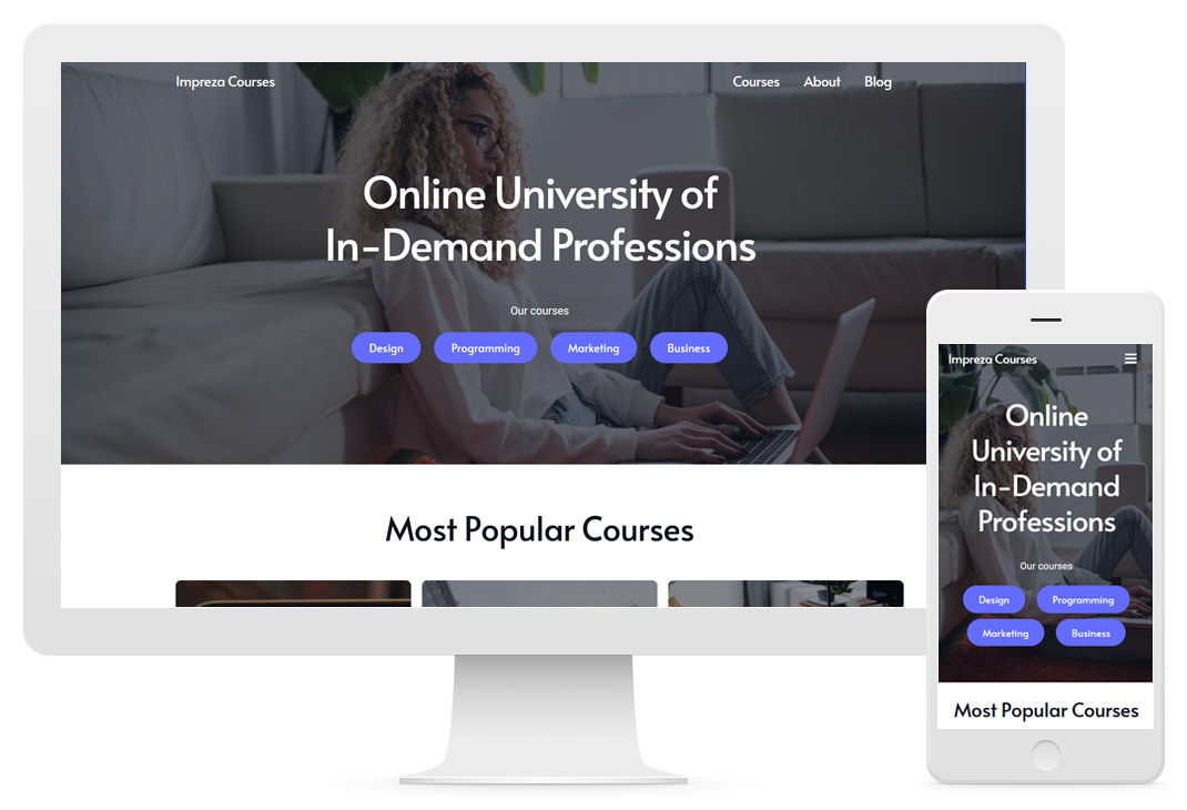 27. Online Courses Website