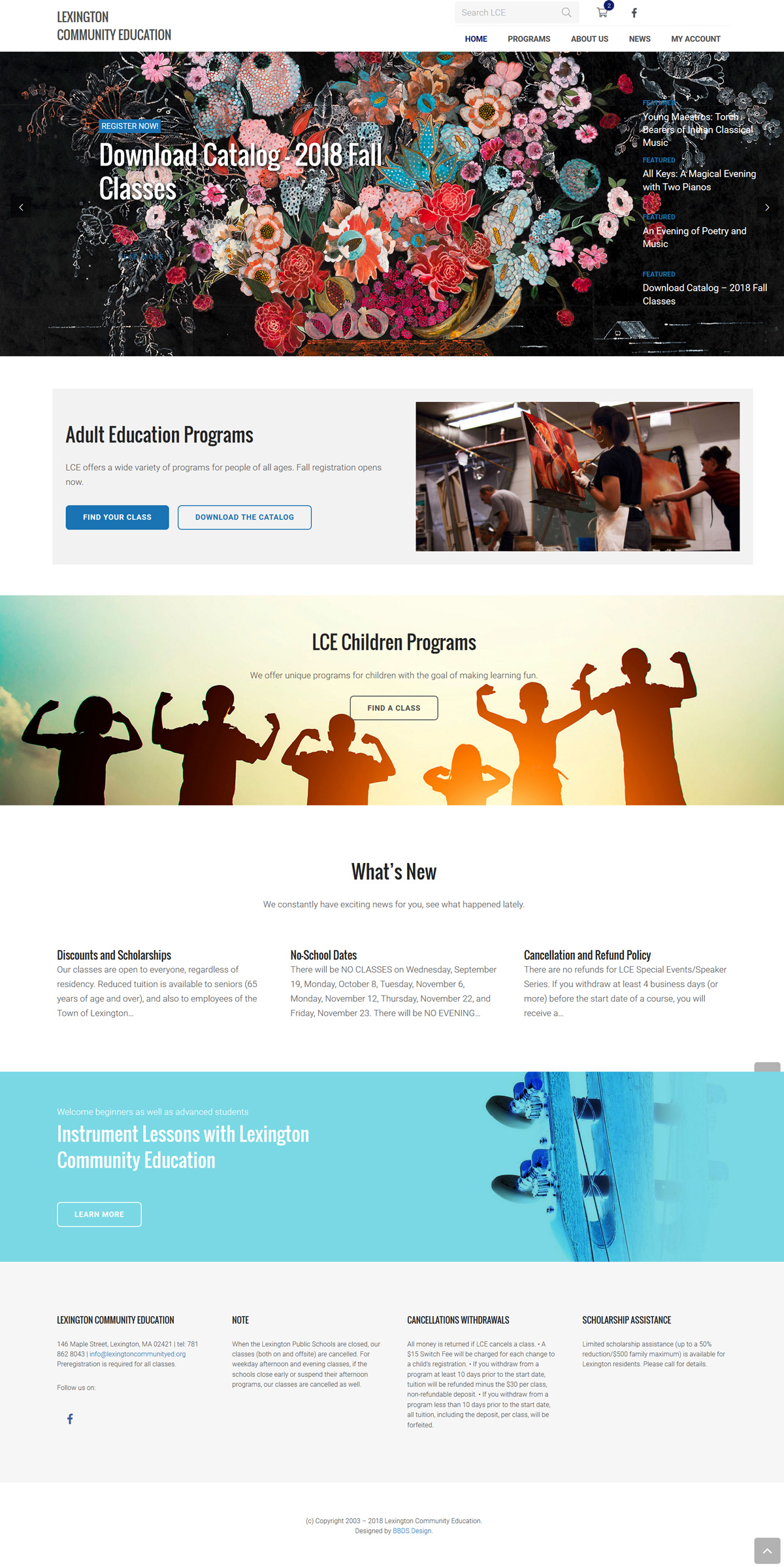 Lexington Community Education new website