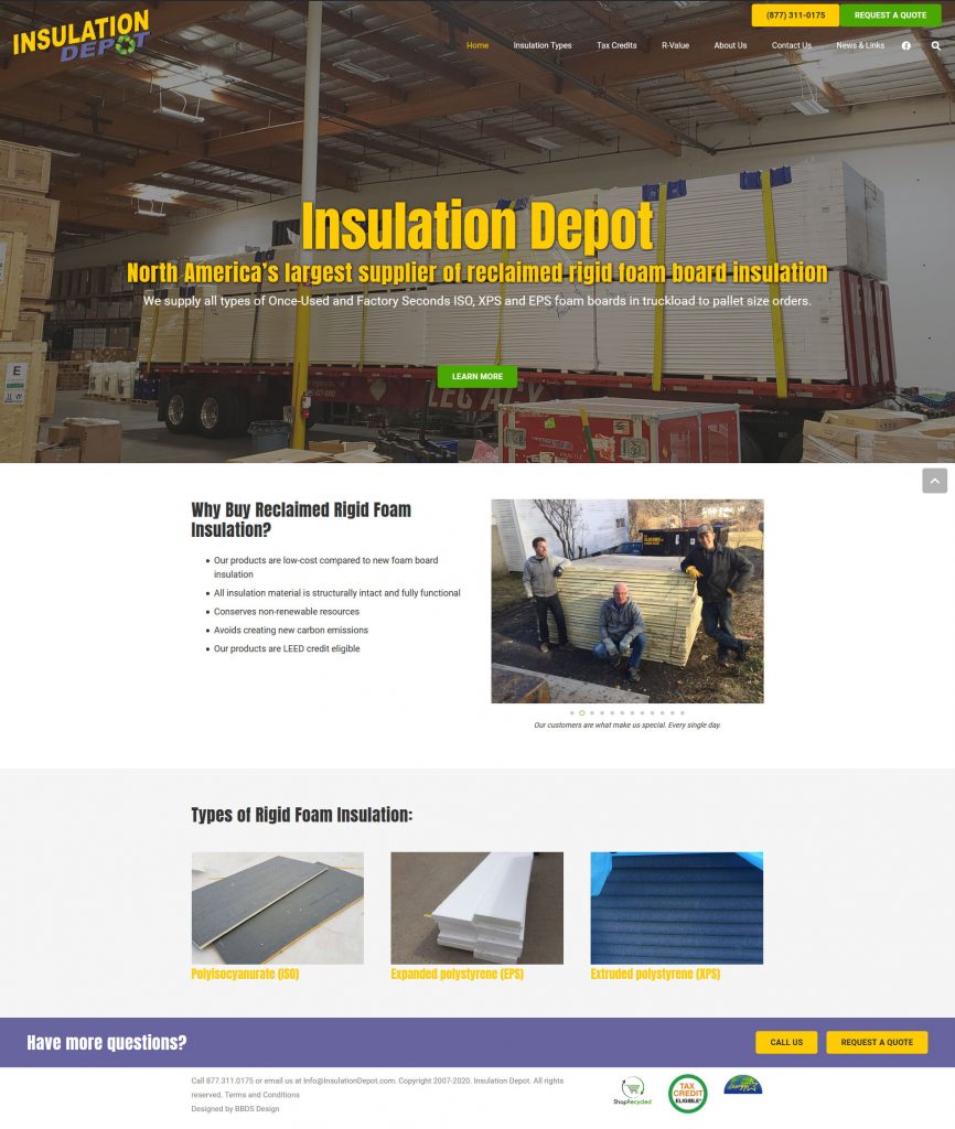 Insulation Depot - Green Products Distributor - BBDS Design