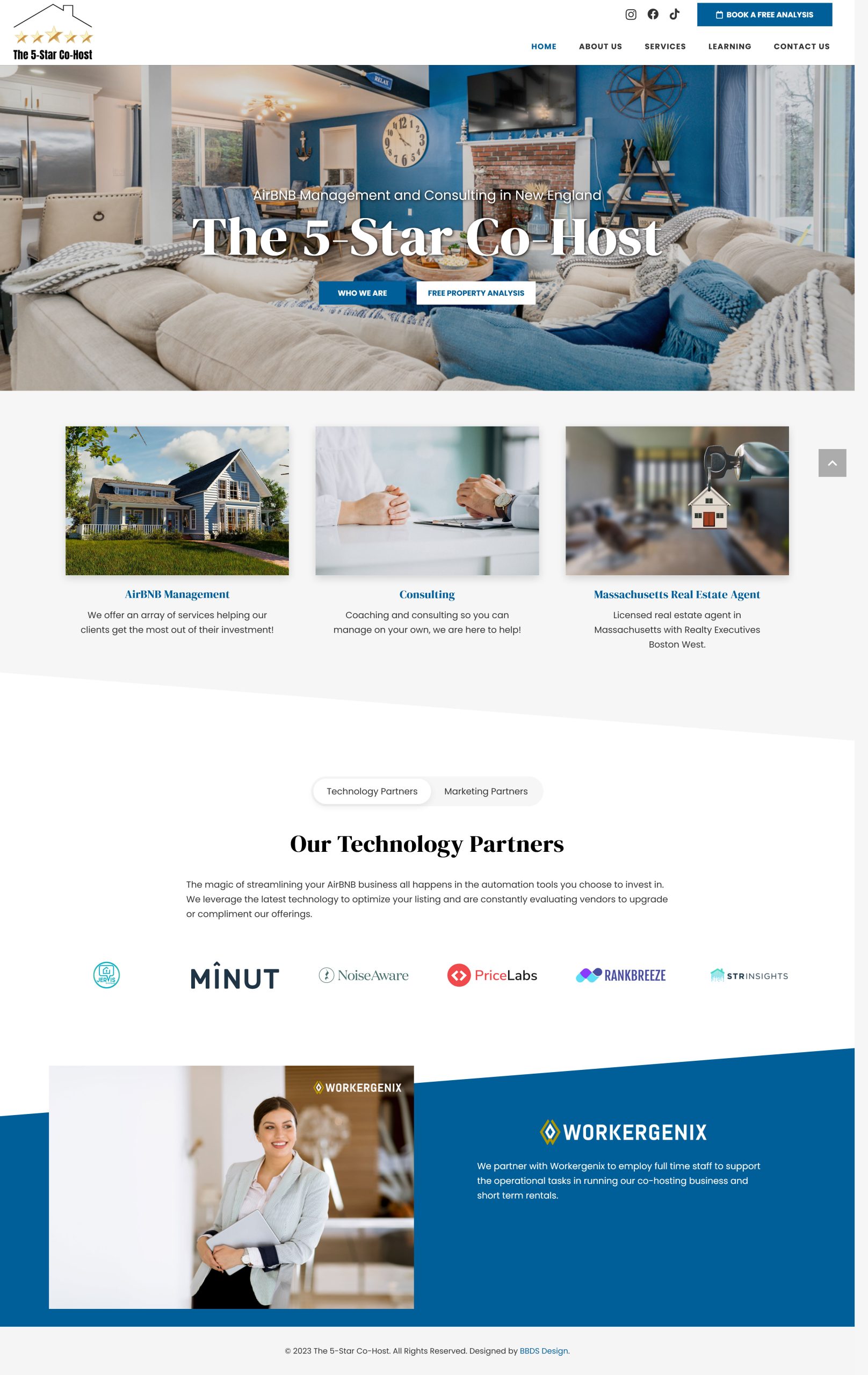 AirBNB Management and Consulting Website - The 5-Star Co-Host