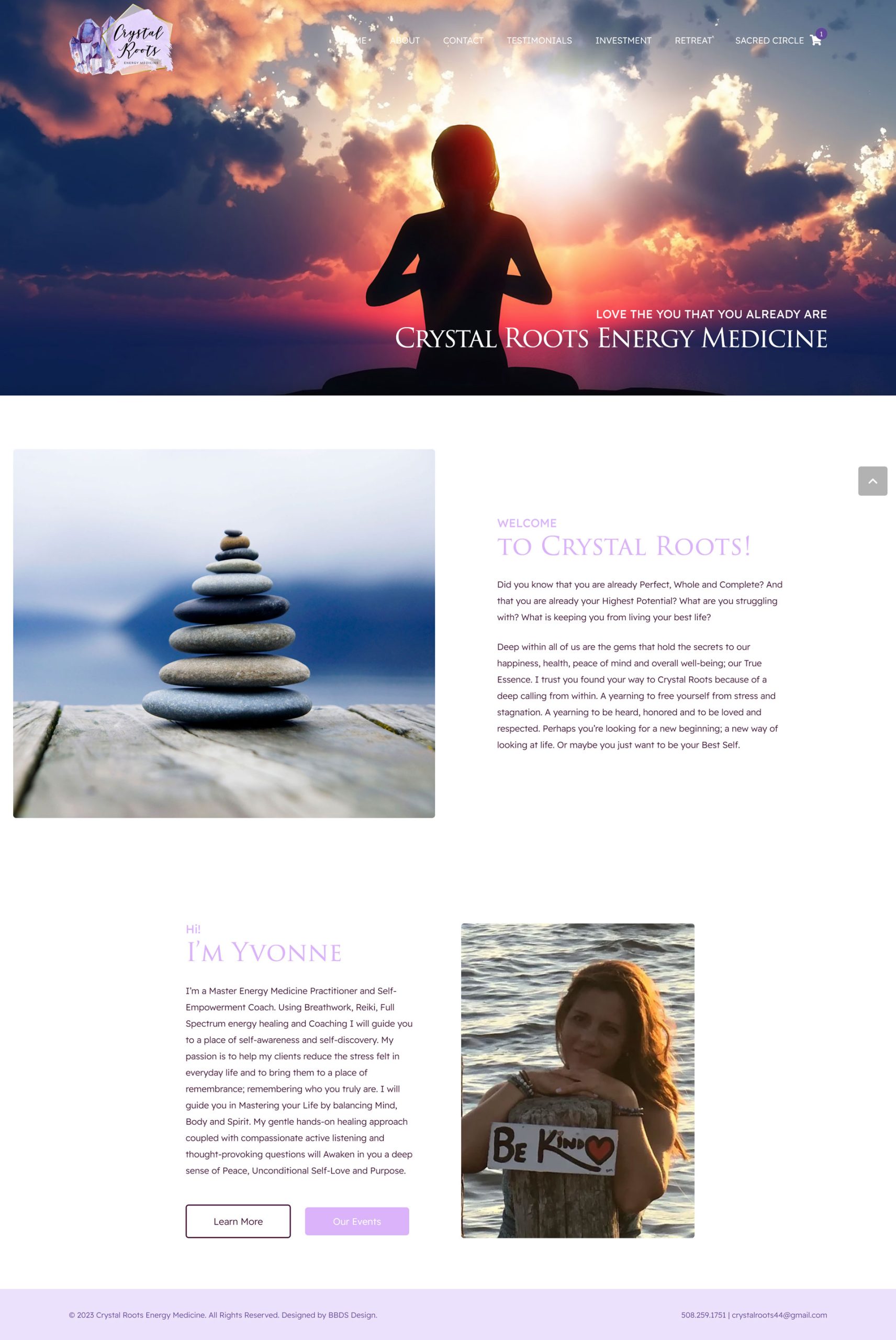 A Life Coach eCommerce Website - Crystal Roots Energy Medicine 