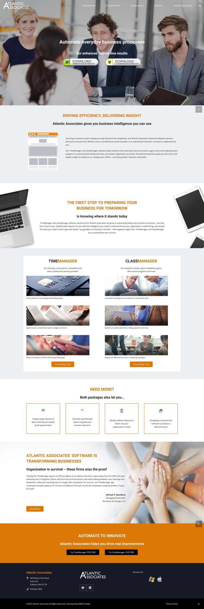 A Software Company Website - Atlantic Associates