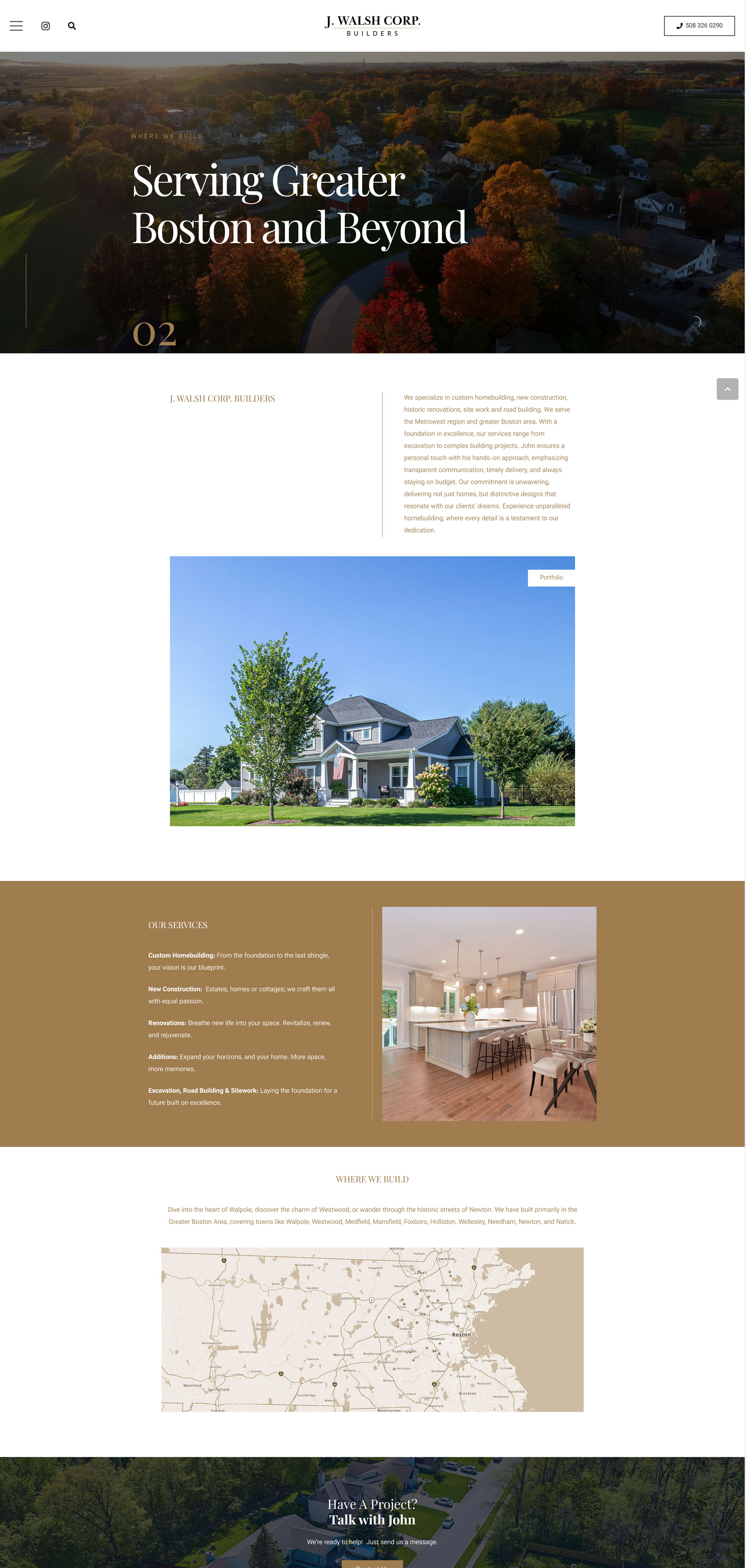 J. Walsh Corp. Builders - A Home Builder and Contractor's Website