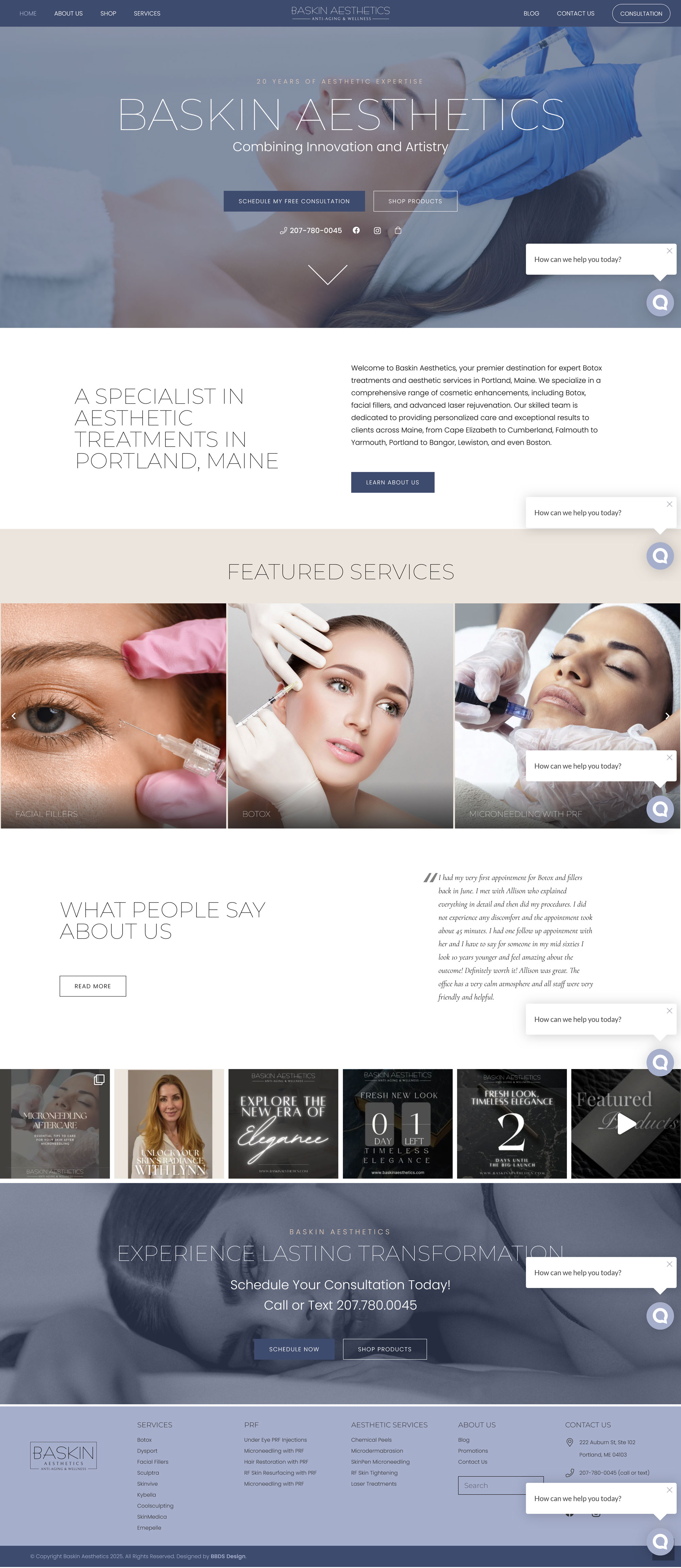 Rebranding and Redesigning a Med Spa Website - Baskin Aesthetics Portland, ME